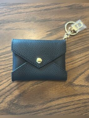 NWOT Dress Up Your Purse Mini Leather Envelope Bag Charm in Black